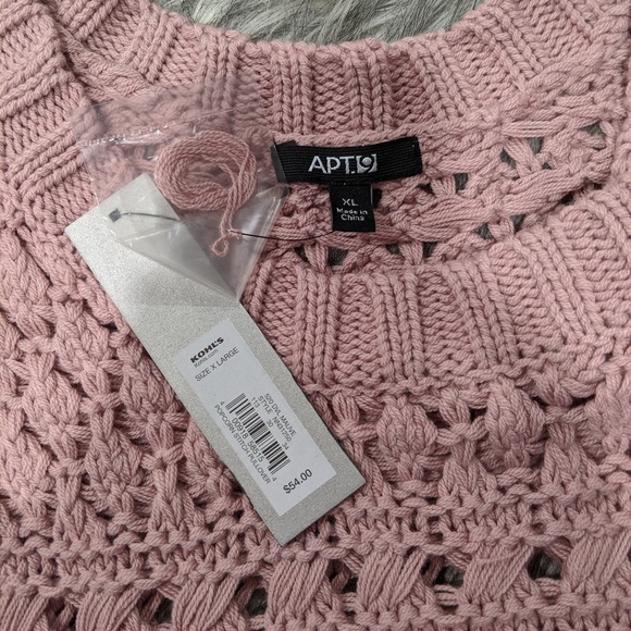 💜SOLD💜Apt. 9 open-weave short-sleeved sweater - Picture 4 of 7